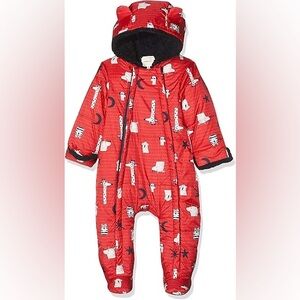 Catimini Faux Fur Lined Hooded Snowsuit, Size 18 mo